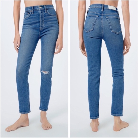 RE/DONE | 90’s Ultra High Rise Ankle Crop Jeans Size 25 NEW - Picture 3 of 17